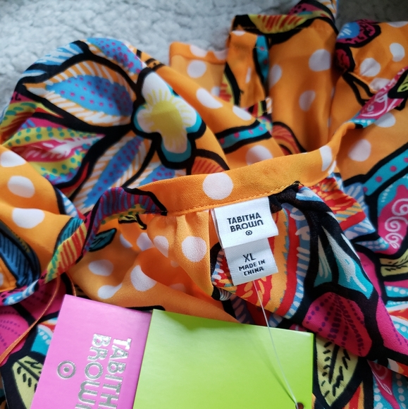 Tabitha Brown x Target Women's Floral/Polka Dot Print Cover Up - Picture 4 of 9